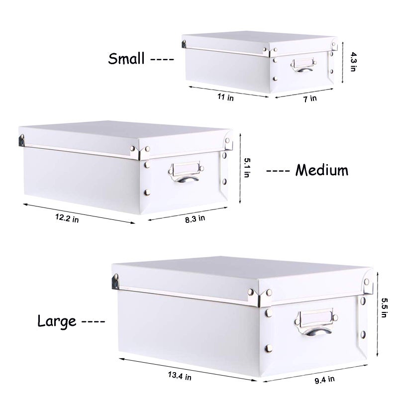 SEEKIND Decorative Storage Boxes with Lids,Water-Proof Storage Bins for Shoes,Clothes,Office â€¦ - Image 3